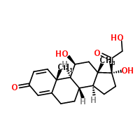 Prednizolon szerkezeti képlete