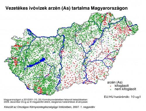 Drinking water contaminated with arsenic in Hungary 