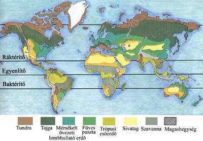 Földünk biomjai és azok előfordulása