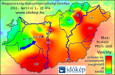 Légszennyzettségi térkép