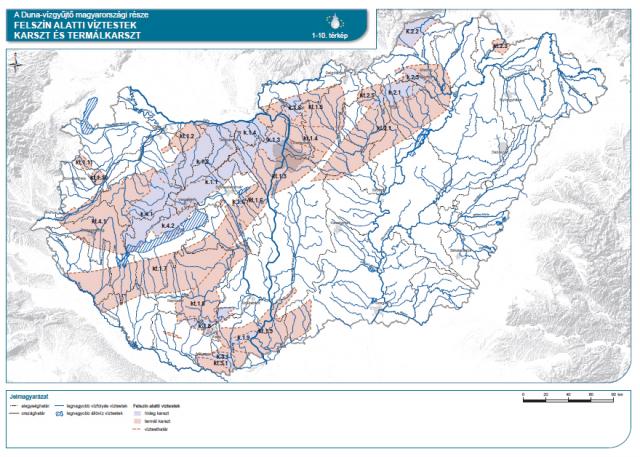 Karszt és termálkarszt felszín alatti víztestek a Duna vízgyűjtője  Magyarország