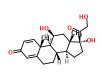 Prednizolon szerkezeti képlete